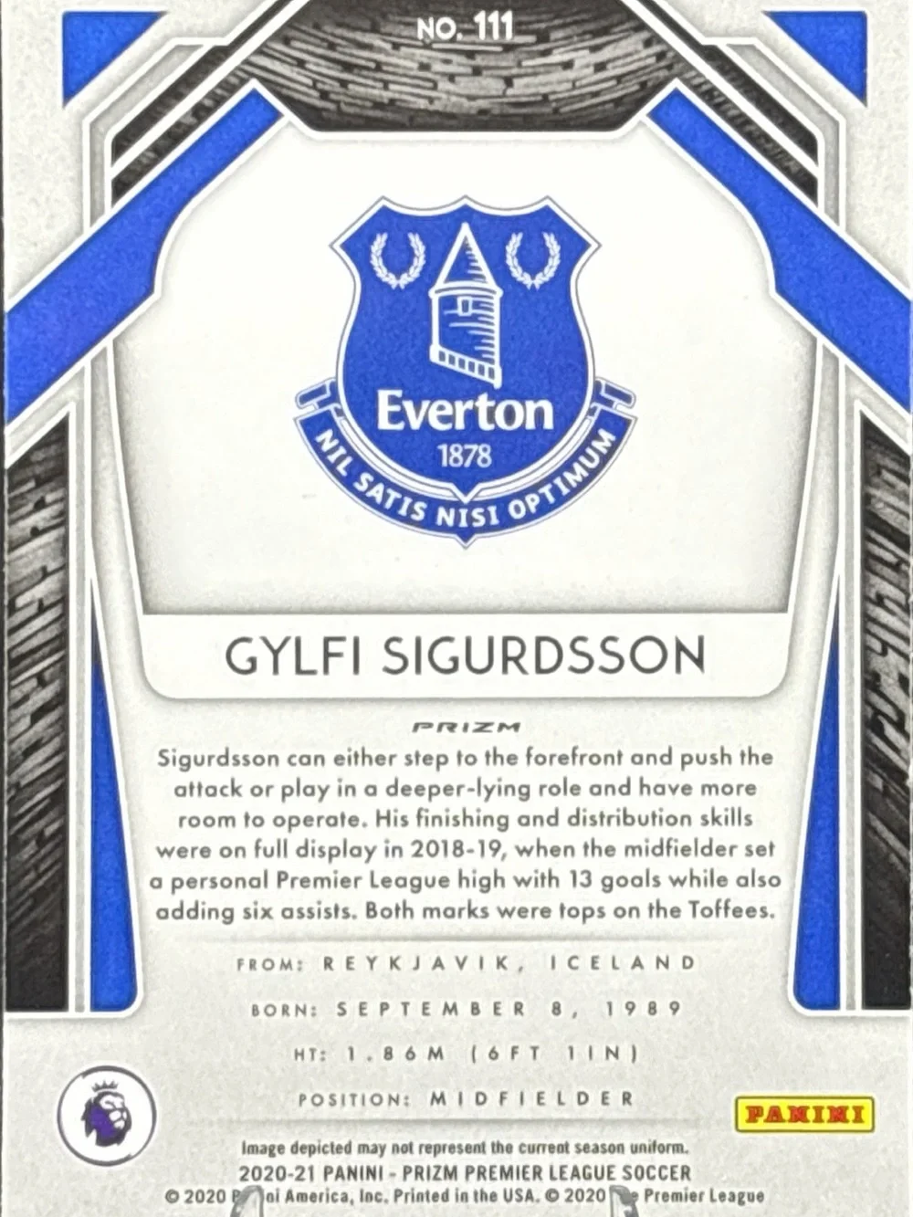 Panini Prizm Gylfi Sigurdsson Soccer Card Green Parallel Prizm